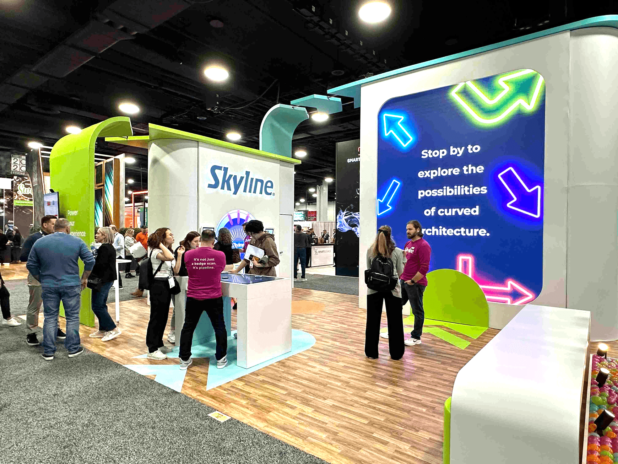 LED wall digital experiential at tradeshow