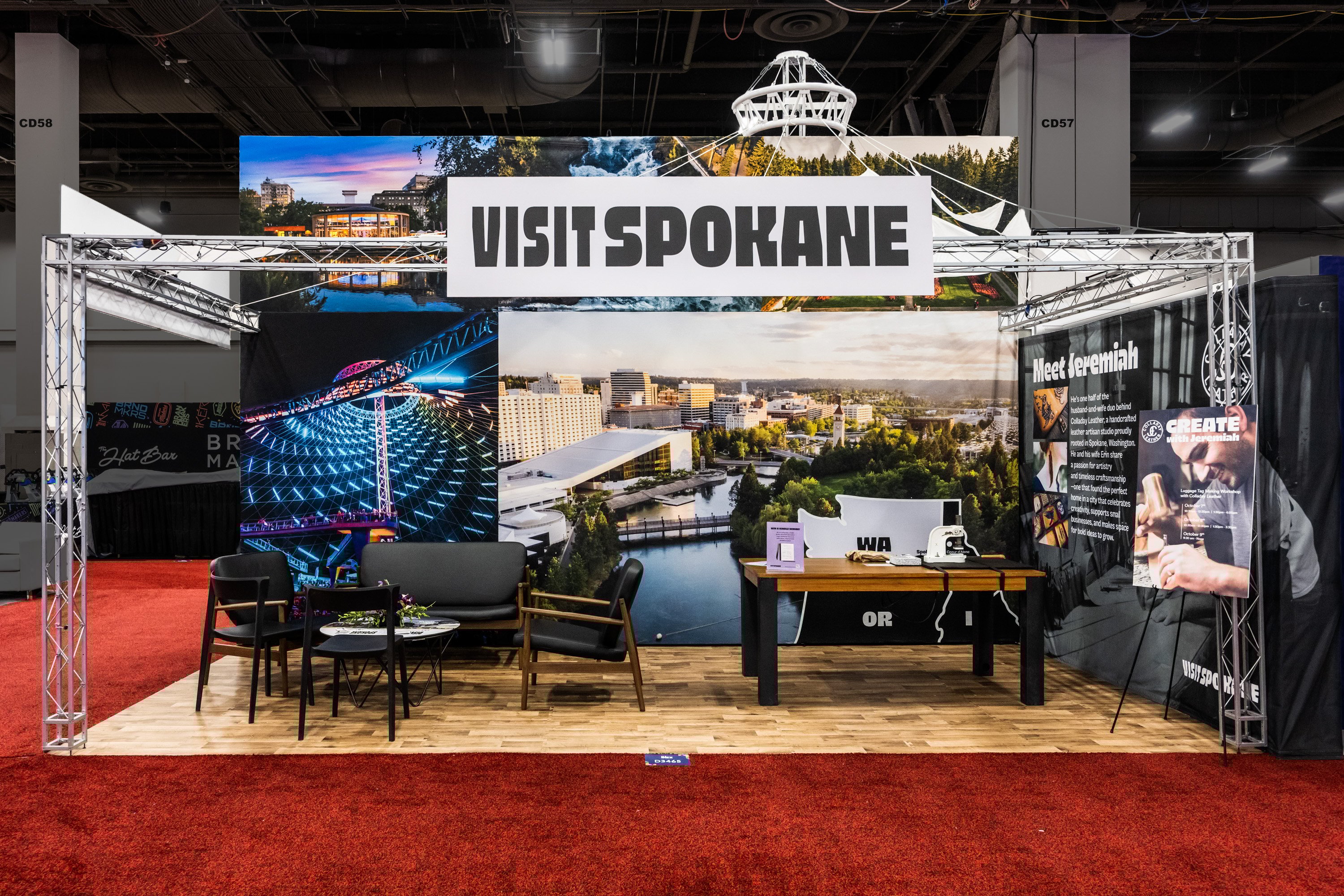 visit Spokane booth by skyline at imex 2025
