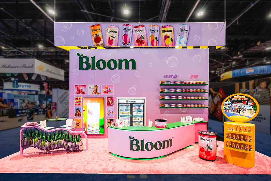 bloom energy drink booth