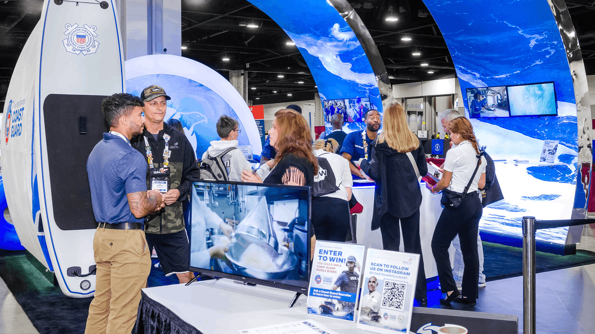 US Coast Guard Booth Staffers