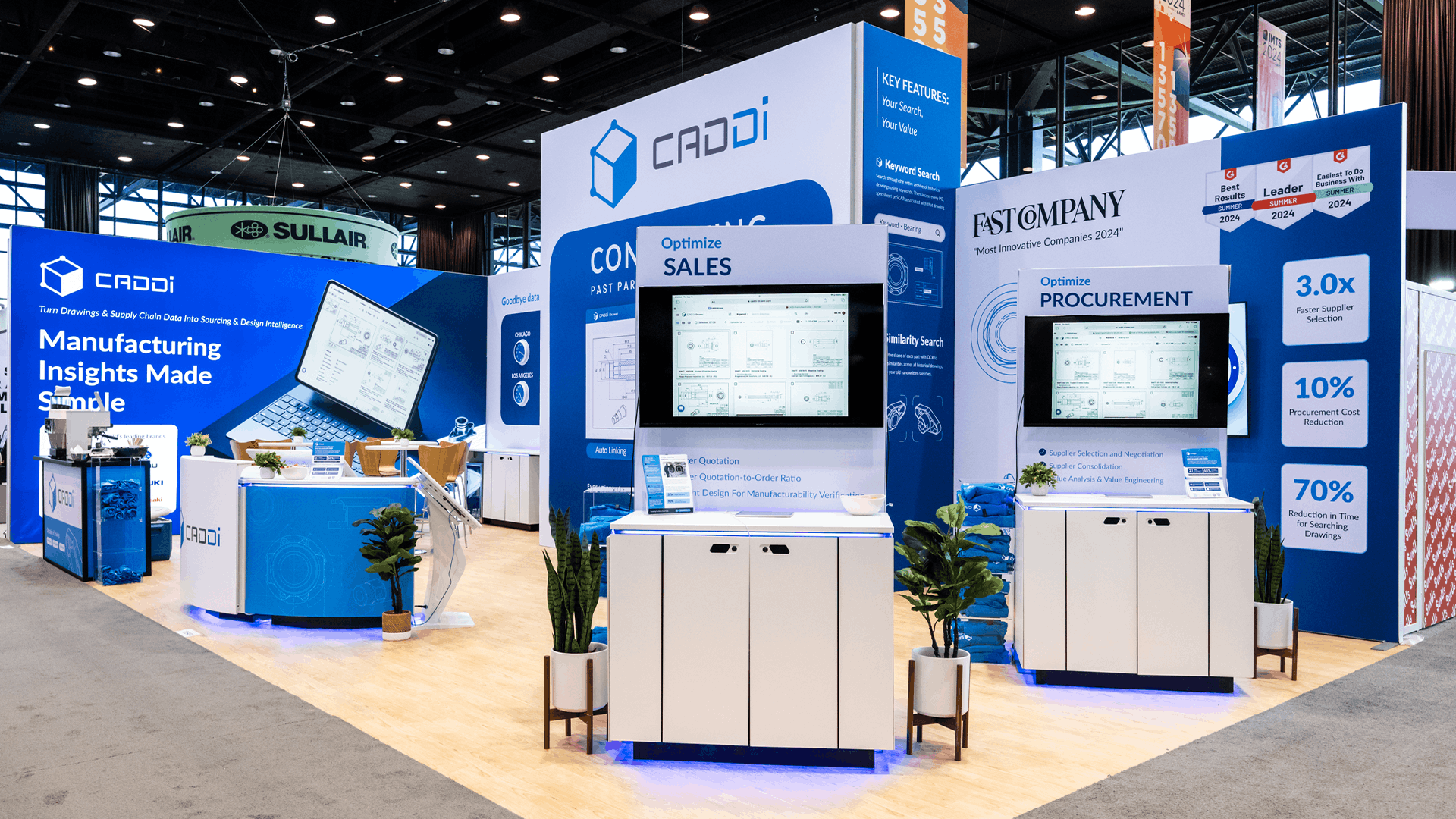 CADDi tradeshow exhibit booth