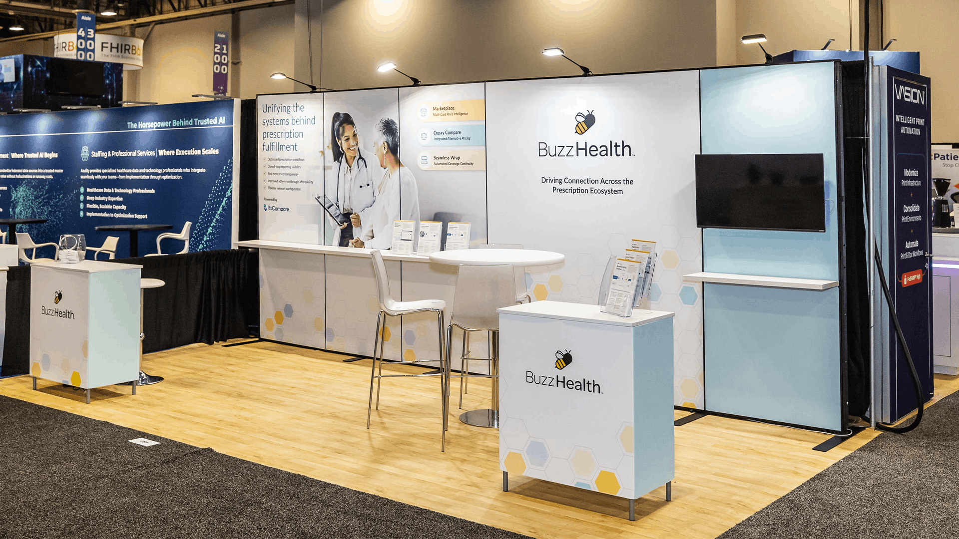 Buzz Health tradeshow booth