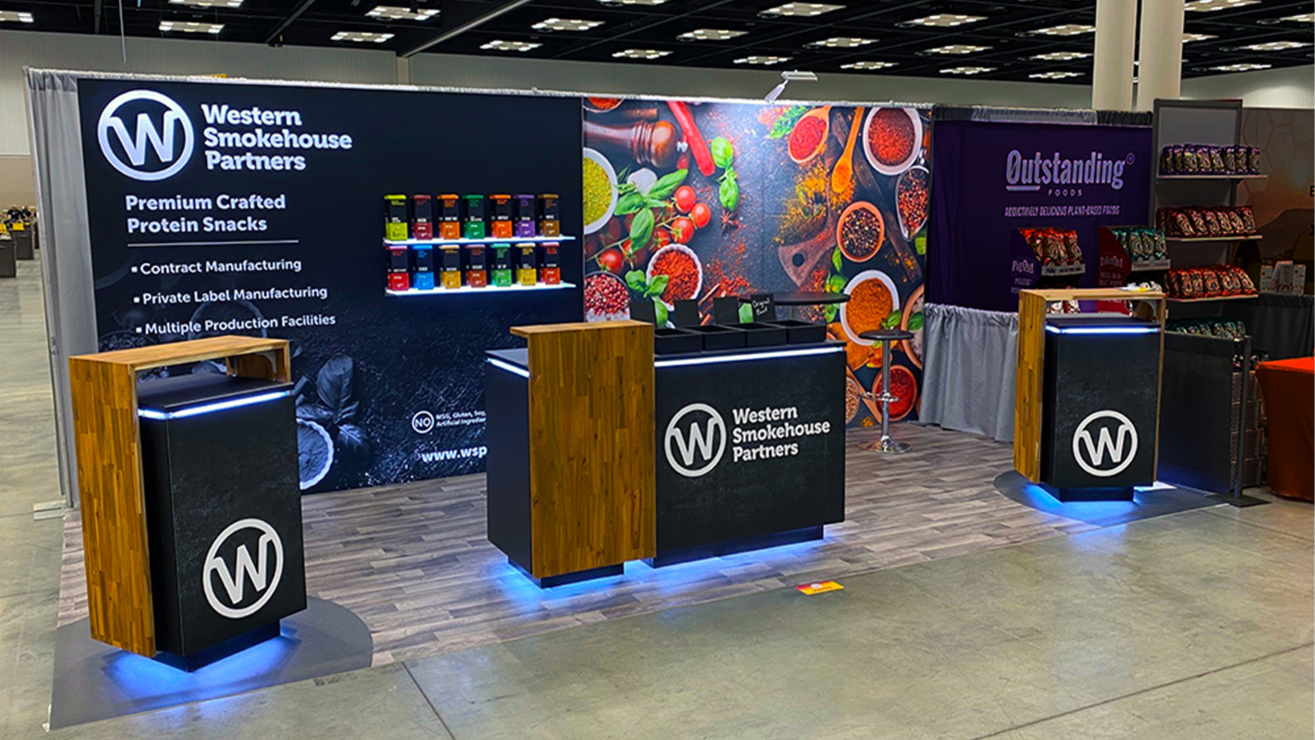 Western Smokehouse booth by Skyline