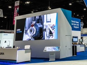 LED tiles for tradeshow booths