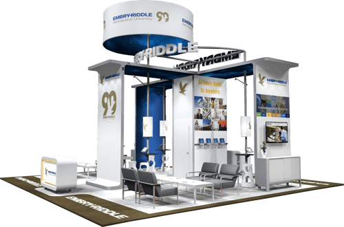 air space cyber tradeshow booth example