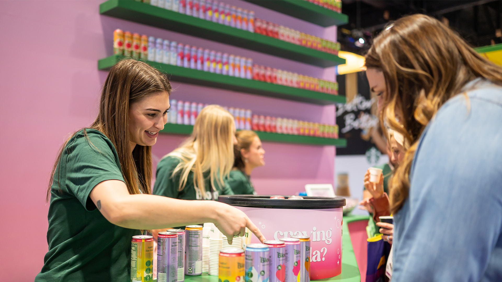 Bloom Nutrition product demonstrations