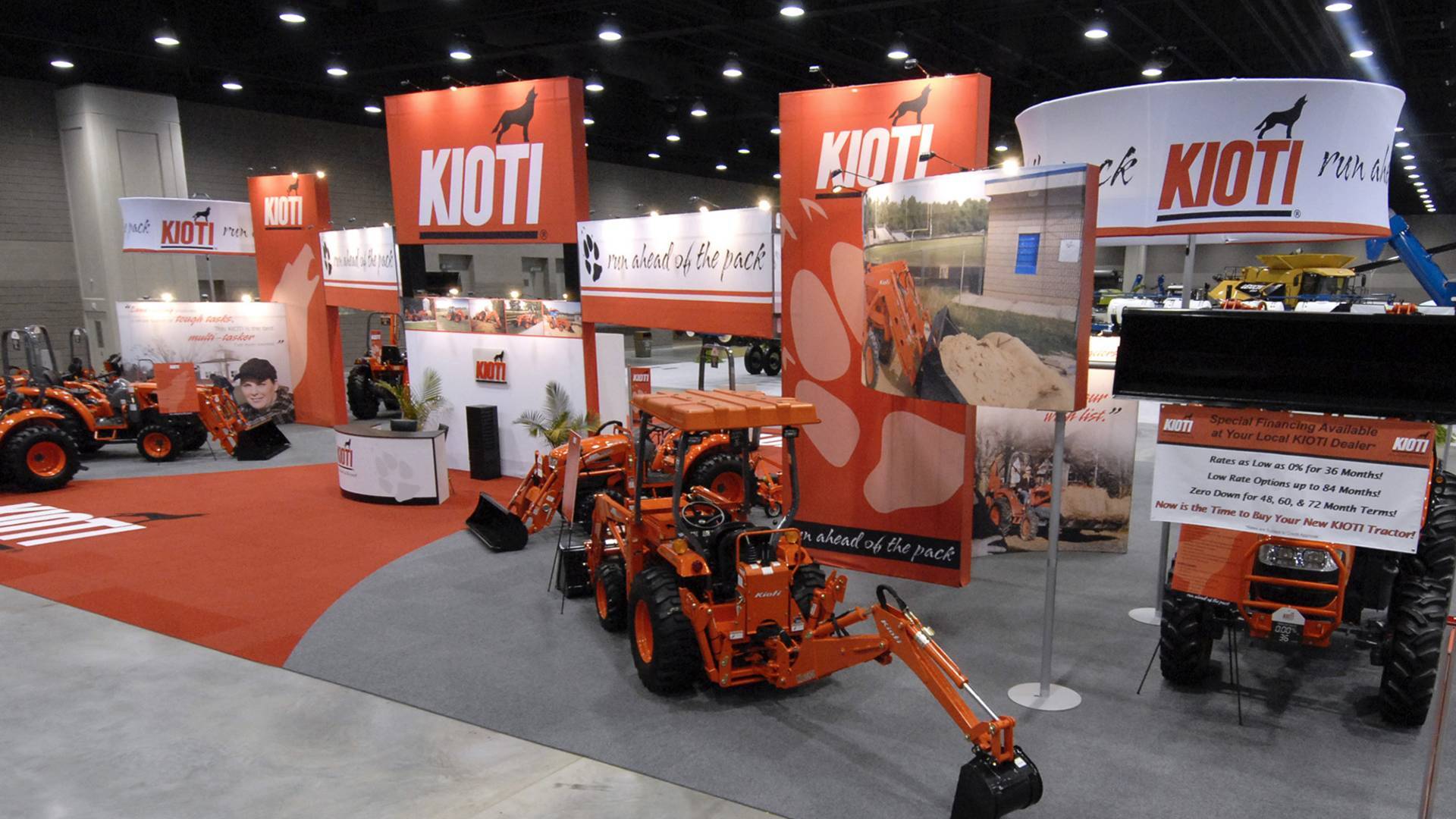 Kioti booth for the construction show Kioti booth for the construction show