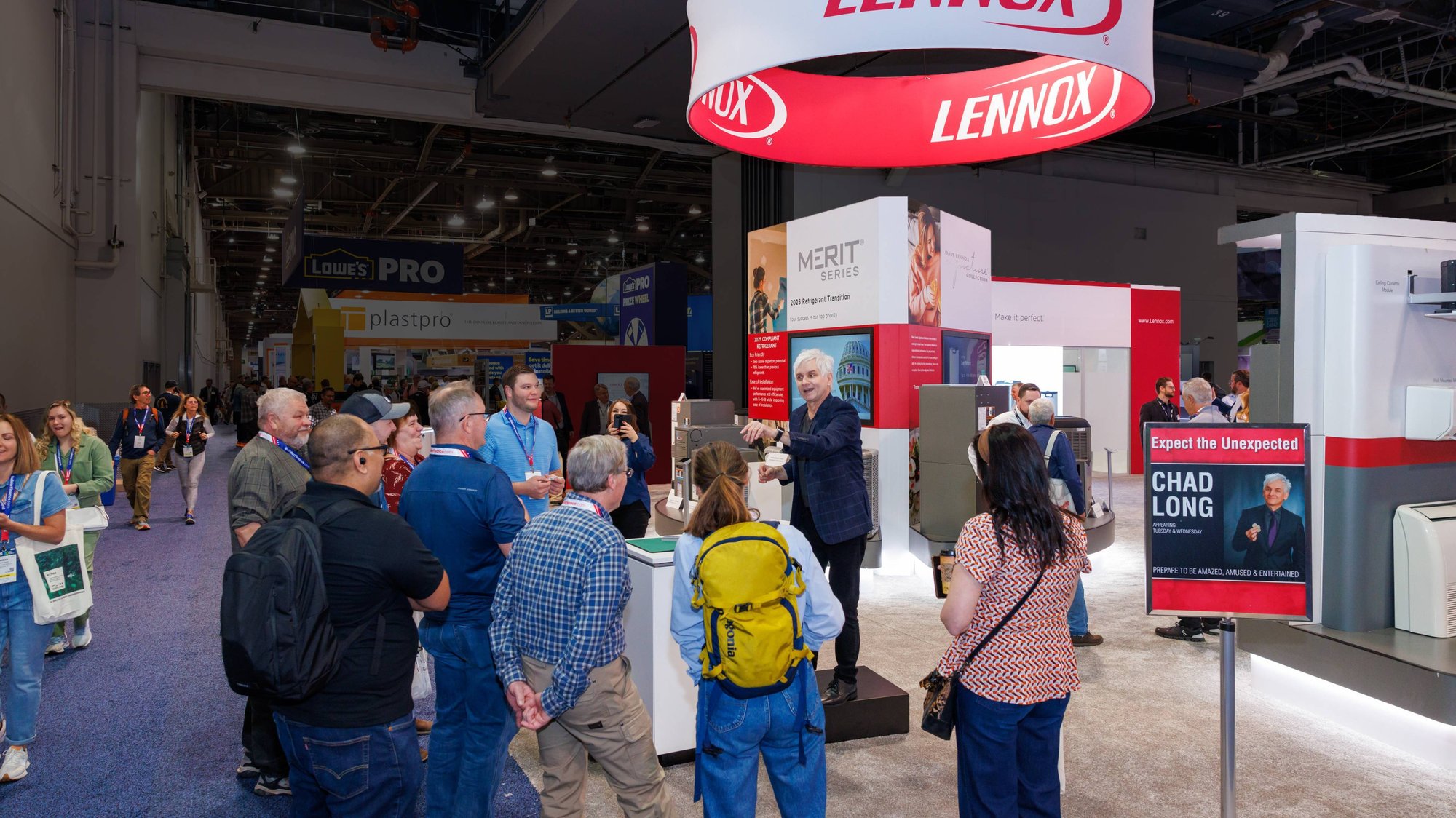 Lennox booth with demonstrations Lennox booth with demonstrations