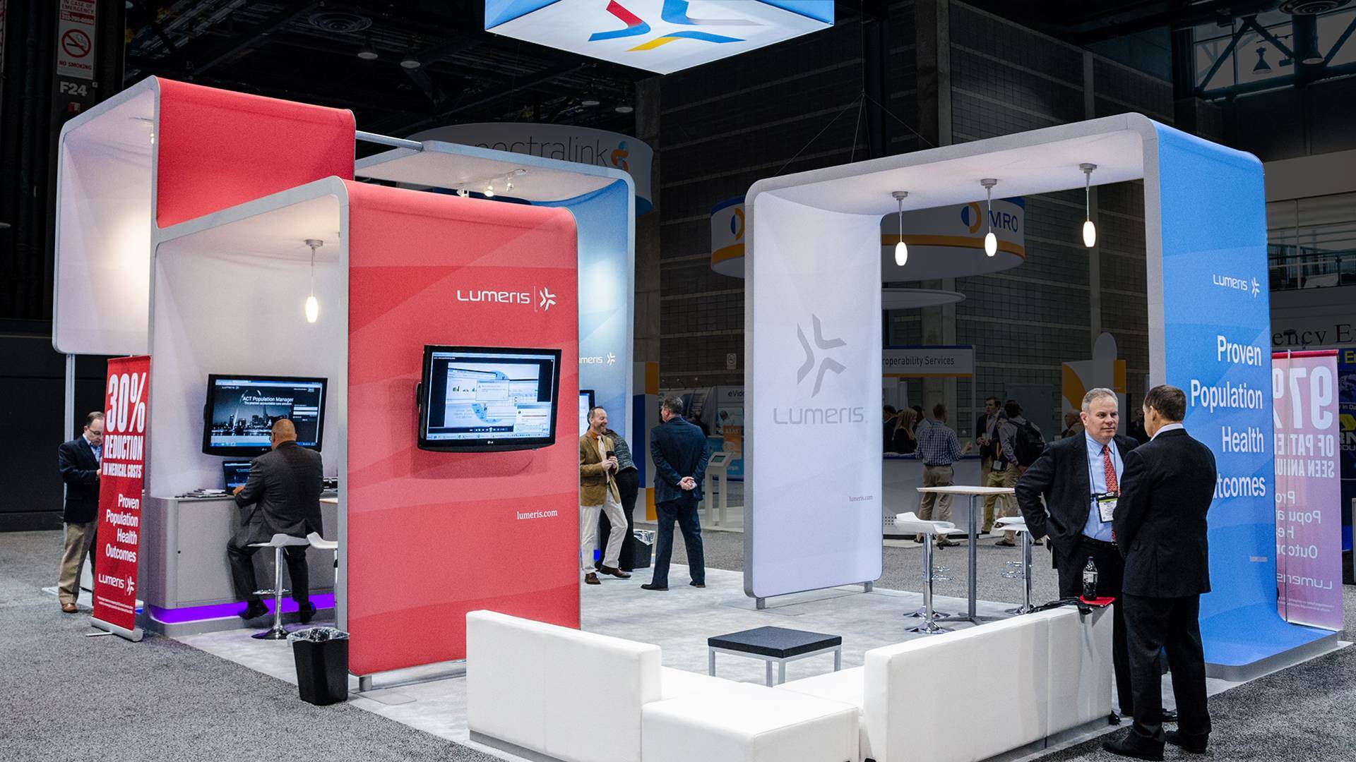 Lumeris booth at healthcare event