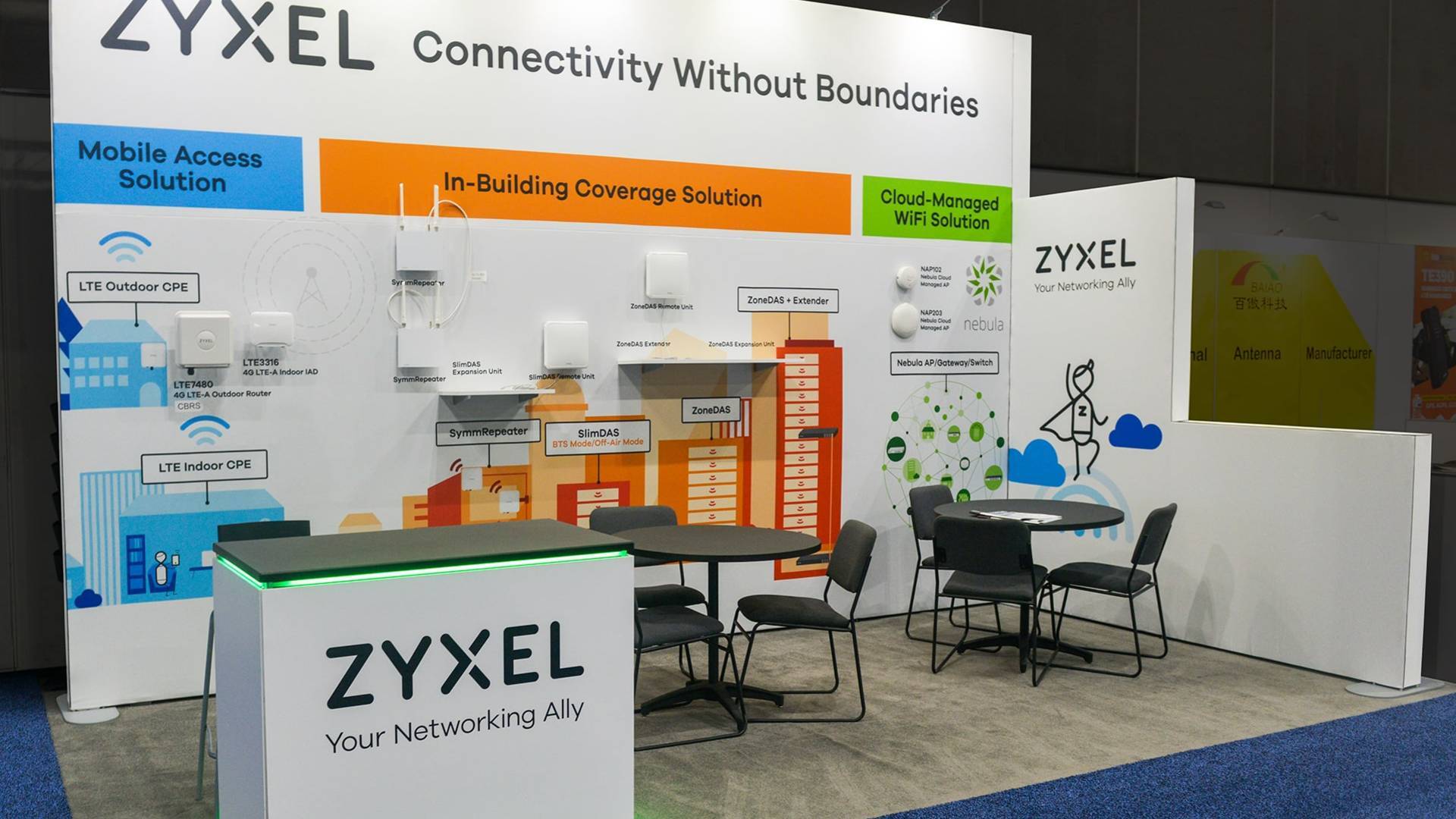 Zyxel Networks reconfigurable booth