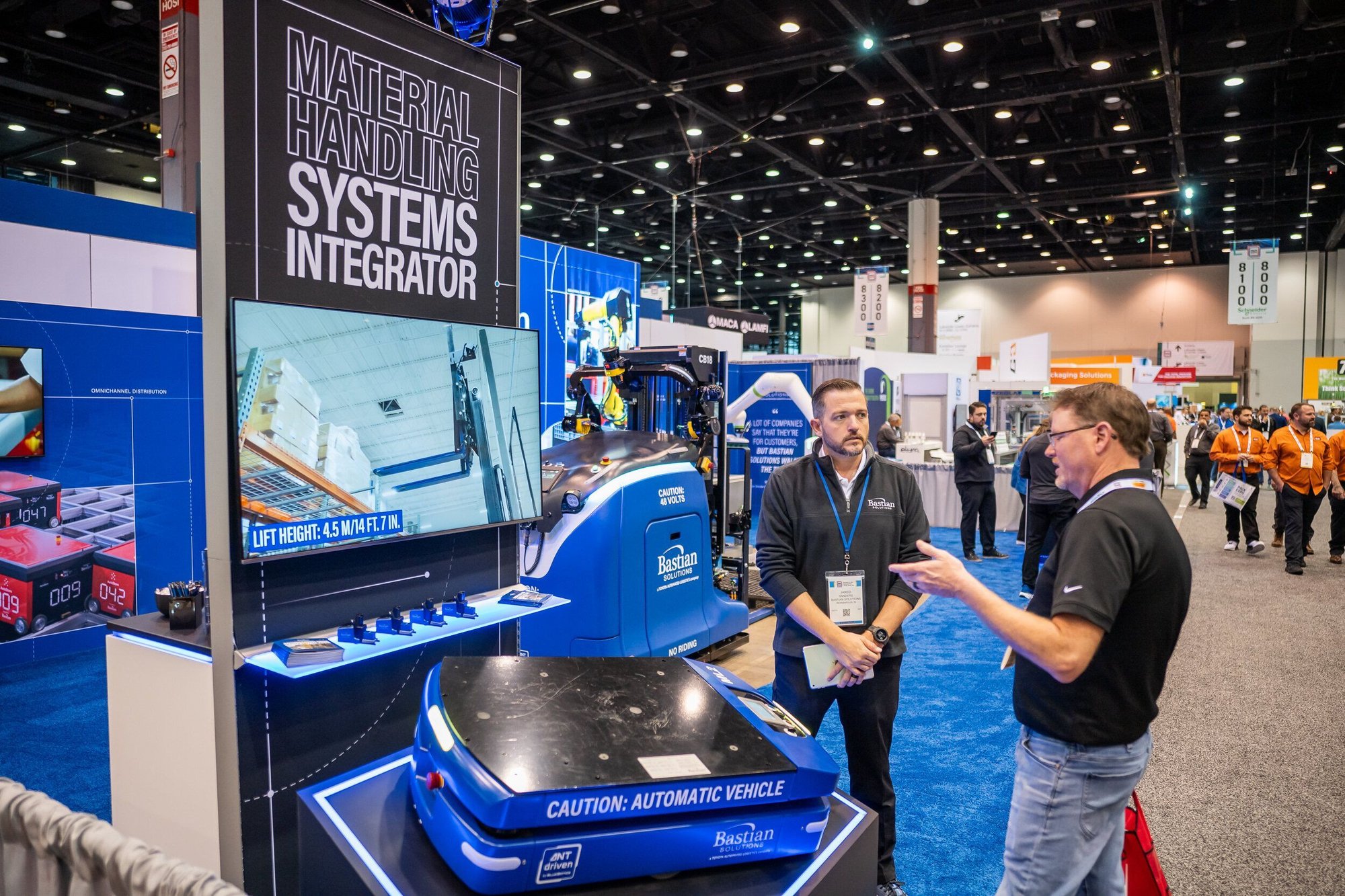 Bastian Solutions booth with lead retrieval