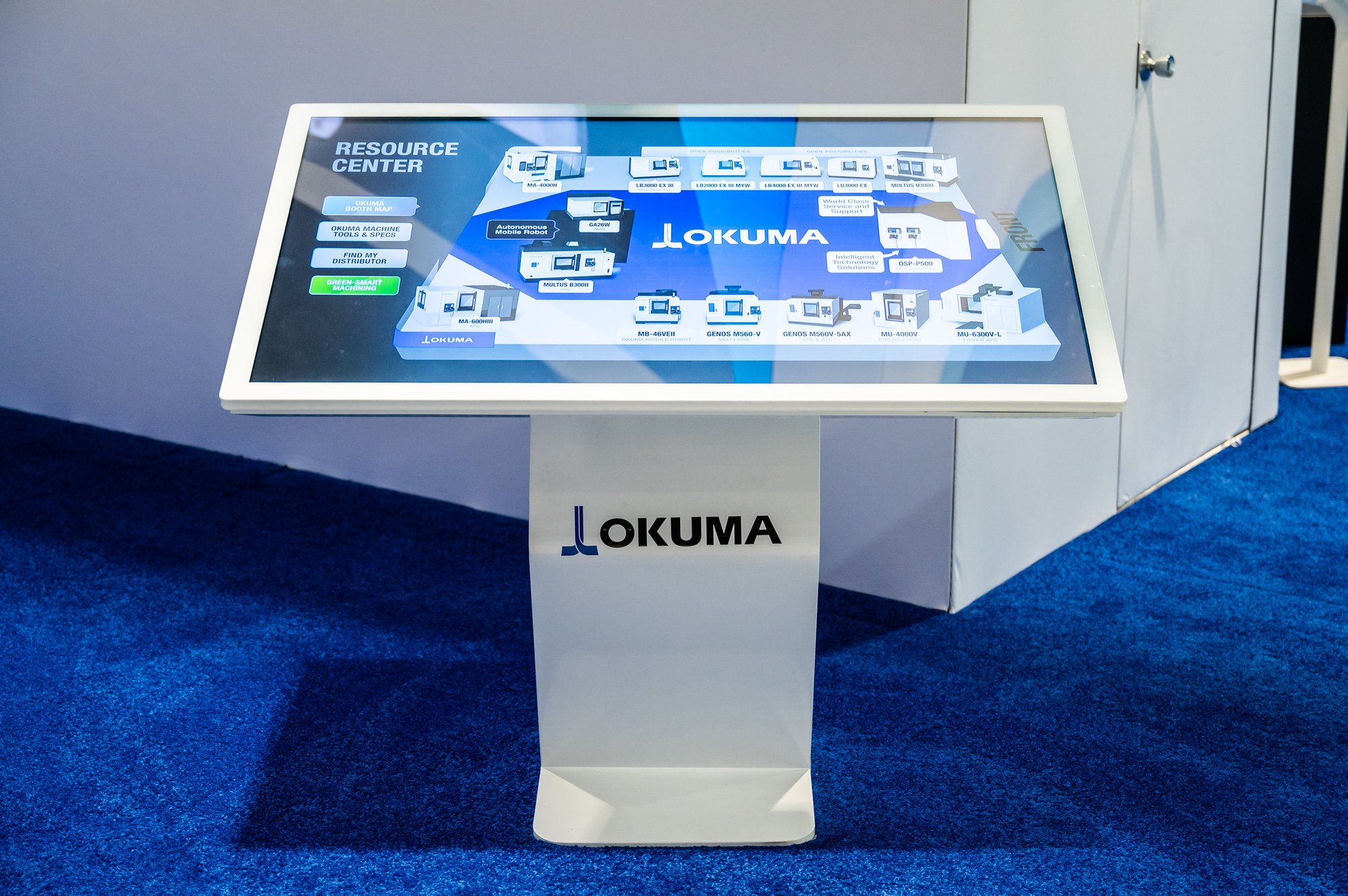 Okuma touchscreen kiosk