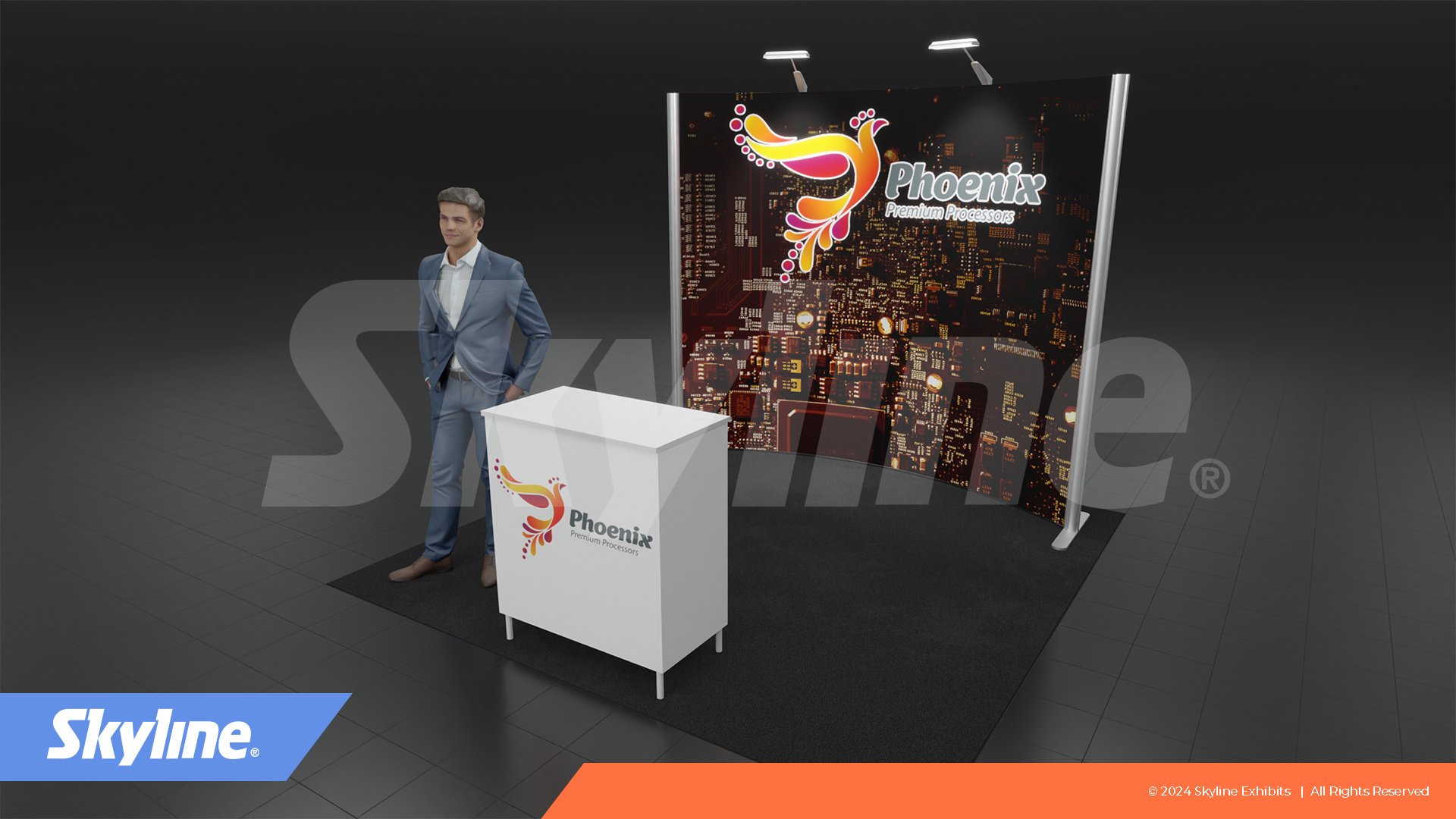 Phoenix Premium rental booth with table