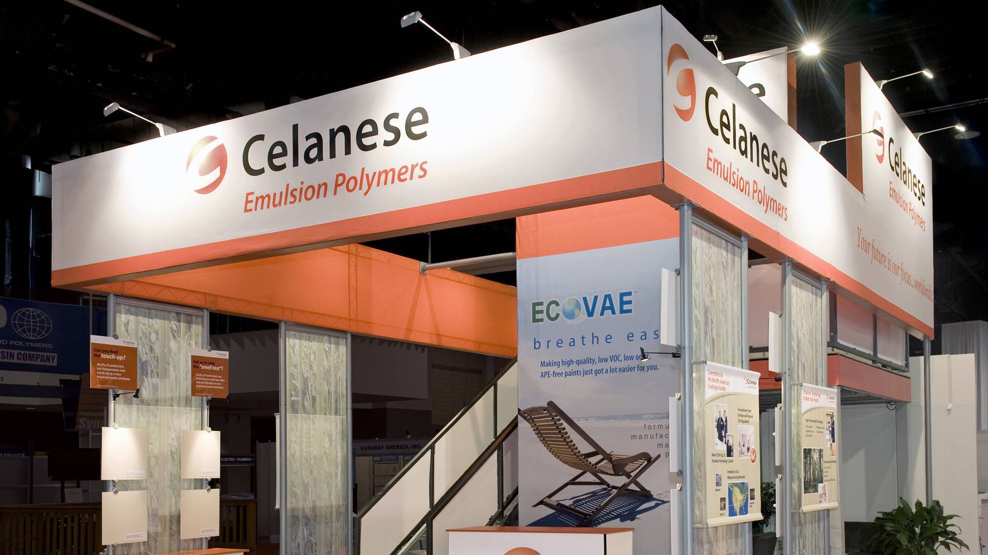 Celanese double decker booth by Skyline Celanese double decker booth by Skyline